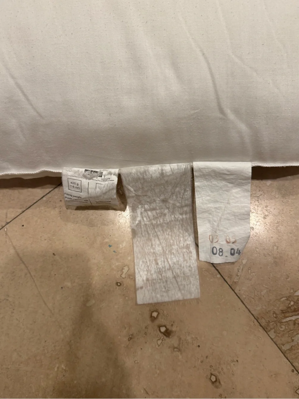 IKEA GOSAL Queen Bed Pillow White Polyester Fiber Fill 20